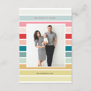 Striped Holiday Card Kaart