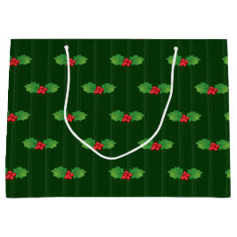 Striped Holly Berries Groot Cadeauzakje