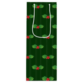 Striped Holly Berries Wijn Cadeautas