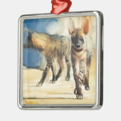 Striped Hyaenas 2010 Metalen Ornament (Links)