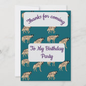 Striped Hyenas Thank you Card Kaart (Voorkant)