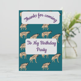 Striped Hyenas Thank you Card Kaart