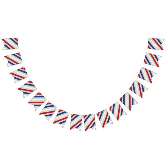 Striped Independence Day Banner Bunting (Alle)