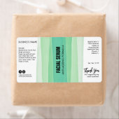 Striped Ink Green Dropper Bottle Serum Labels (Insitu)