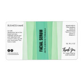 Striped Ink Green Dropper Bottle Serum Labels (Voorkant)