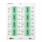 Striped Ink Green Dropper Bottle Serum Labels (Full Sheet)