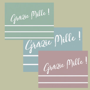 Striped Italiaans Dank u Briefkaart