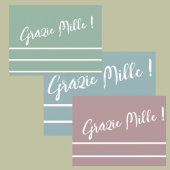 Striped Italiaans Dank u Briefkaart