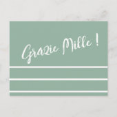 Striped Italiaans Dank u Briefkaart (Voorkant)