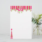 Striped kerstboom en Briefpapier stoppen (Staand voorkant)