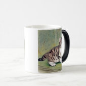  Striped Kitten Illustratie Magische Mok (Voorkant rechts)