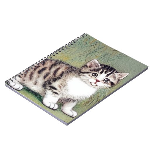  Striped Kitten Illustratie Notitieboek (Linkerzijde)