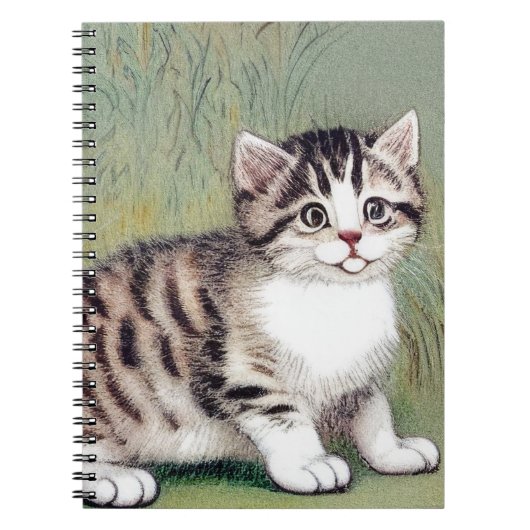  Striped Kitten Illustratie Notitieboek (Voorkant)