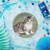 Striped Kitten Illustratie Papieren Bordje (Feest)