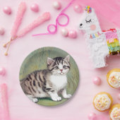 Striped Kitten Illustratie Papieren Bordje (Feest)
