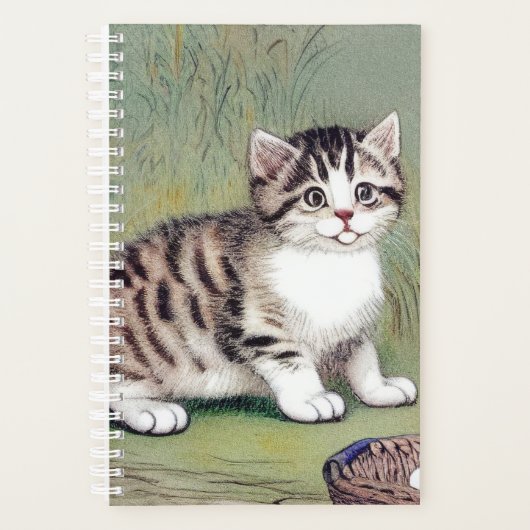  Striped Kitten Illustratie Planner (Voorkant)