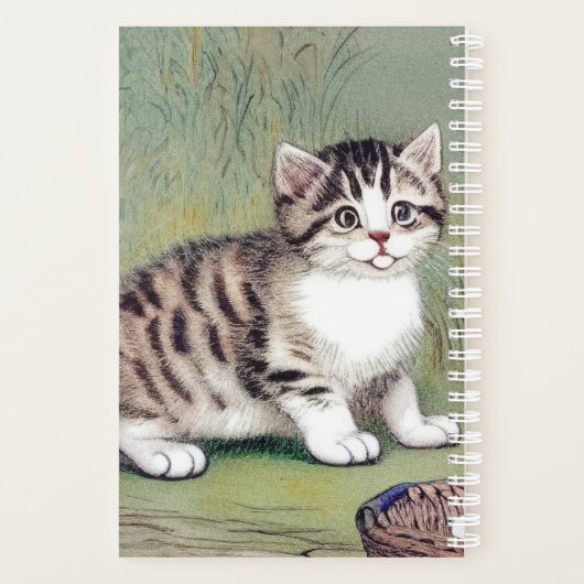  Striped Kitten Illustratie Planner (Achterkant)
