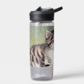  Striped Kitten Illustratie Waterfles (Links)