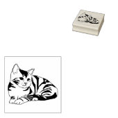 Striped Kitten Rubberstempel (Gestempeld)
