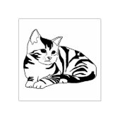 Striped Kitten Rubberstempel (Afrduk)