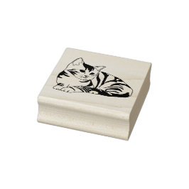 Striped Kitten Rubberstempel