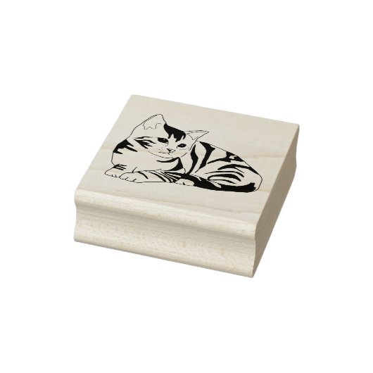 Striped Kitten Rubberstempel (Stempel)