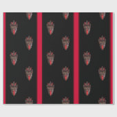Striped Krampus Wrapping Paper Cadeaupapier (Vlak)