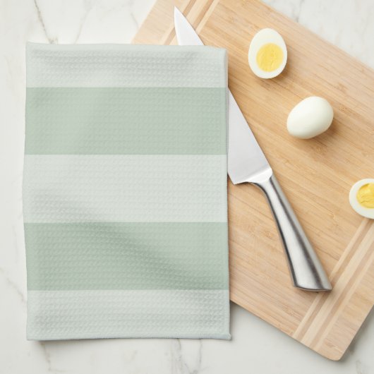 Striped Light Green Kitchen Towl Theedoek (Quarter Fold)