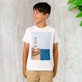 Striped Lighthouse Landscape T-Shirt
