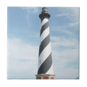 Striped Lighthouse Tile Tegeltje