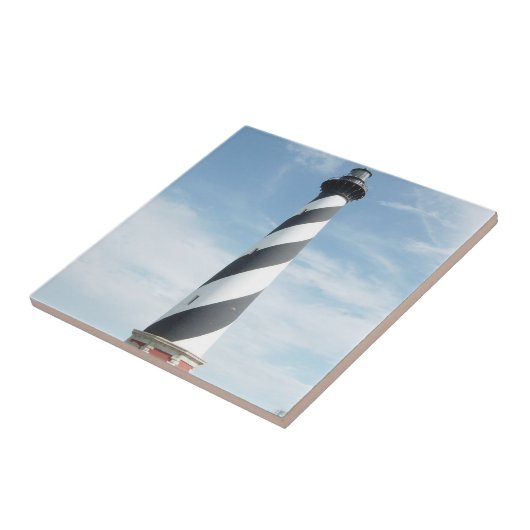 Striped Lighthouse Tile Tegeltje (Zijkant)