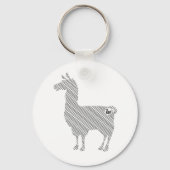 Striped Llama Sleutelhanger (Voorkant)