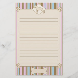 Striped Louisiana Catahoula Leopard Dog Stationery Briefpapier