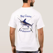 Striped Marlin grote visser overhemd T-shirt (Achterkant)