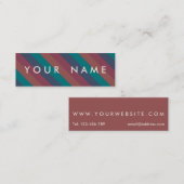 Striped Marsala, Blauwgroen, Berry & Blue Custom S Mini Visitekaartje (Voorkant / Achterkant)