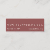 Striped Marsala, Blauwgroen, Berry & Blue Custom S Mini Visitekaartje (Achterkant)