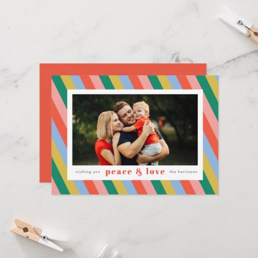 Striped Merry Border Kaart (Voorkant / Achterkant in situ)