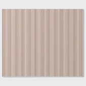 Striped Mocha Brown Cream Christmas Holiday  Cadeaupapier (Vlak)