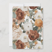 Striped Mocha Brown Espresso Rehearsal Dinner Kaart (Achterkant)