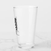 Striped Monogram Initial & Name Beer Pint Glass Glas (Links)