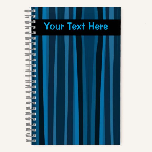 Striped Moody Denim Notitieboek (Voorkant)