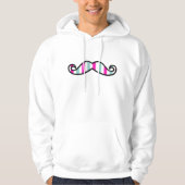 Striped Mustache, Curl Mustache, Mustache, Stache Hoodie (Voorkant)
