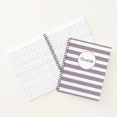 Striped Name Notebook Notitieboek (Binnen)