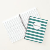 Striped Name Notebook Notitieboek (Binnen)