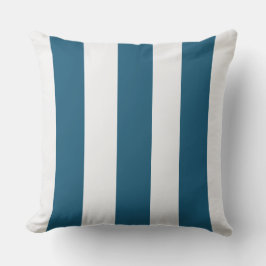 Striped Navy and White Indoor Buitenkussen