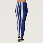 Striped Navy Blue and Grey Leggings (Achterkant)