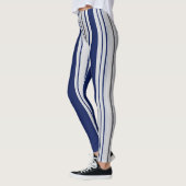 Striped Navy Blue and Grey Leggings (Links)