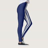 Striped Navy Blue and Grey Leggings (Rechts)