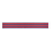Striped (Navy Blue & Red) Grosgrain Lint (Voorkant)