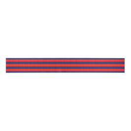 Striped (Navy Blue & Red) Grosgrain Lint